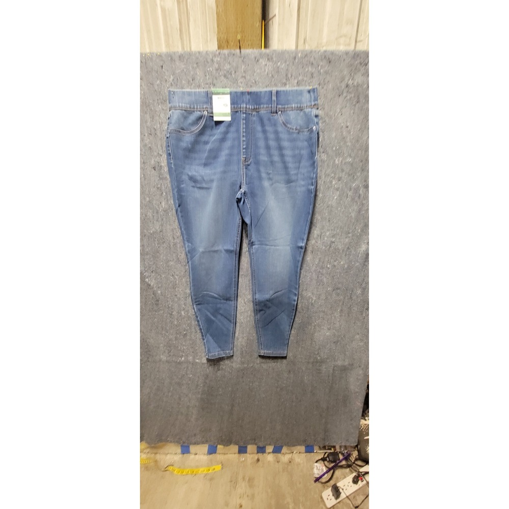Terra Sky Women's Pull On Jeggings Medium Wash blue Jeans Size 1X NWT